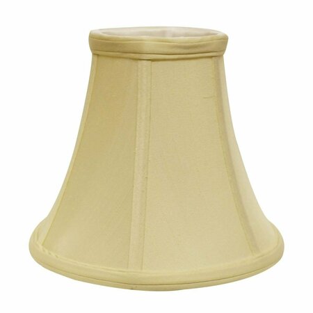 HOMEROOTS 18 in. Antique White Premium Bell Monay Shantung Lampshade 469615